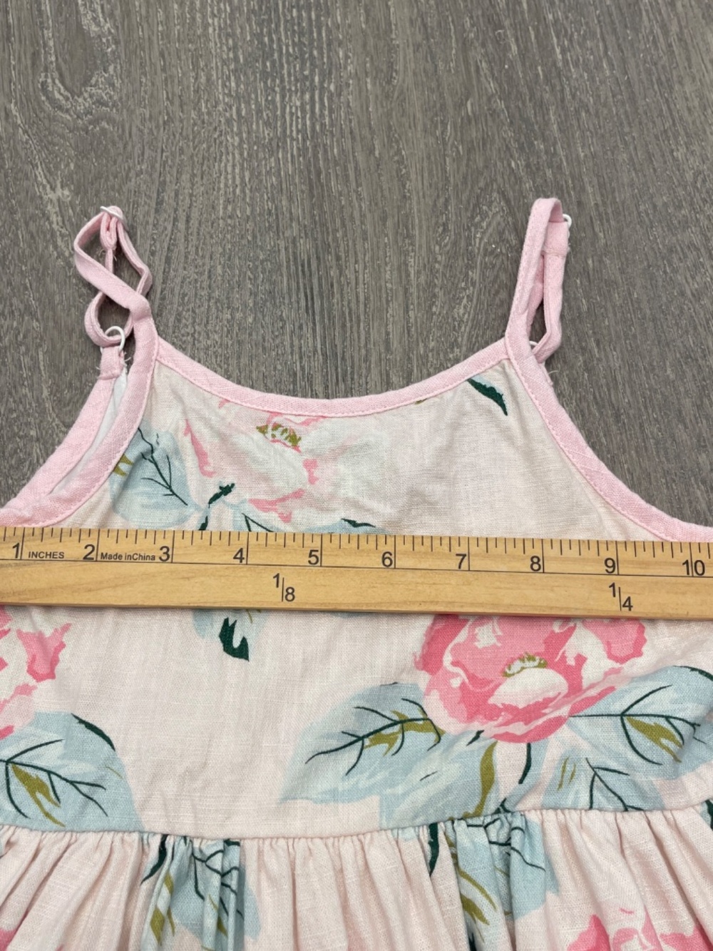 SweetHoney Magnolia Belle Dress Girls Size 5Y Multicolor Floral Cotton Linen - Picture 10 of 13